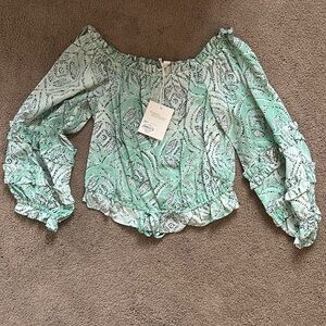 Lauren Conrad Mint Crop Top XS NWT